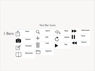 Tool Bar Icons

I. Bars:

 