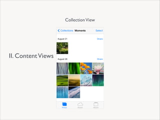 Collection View

II. Content Views

 