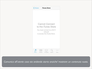 Comunica all’utente cosa sta andando storto anziche’ mostrare un contenuto vuoto.

 