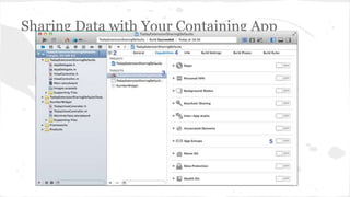 Sharing Data with Your Containing App 
 
