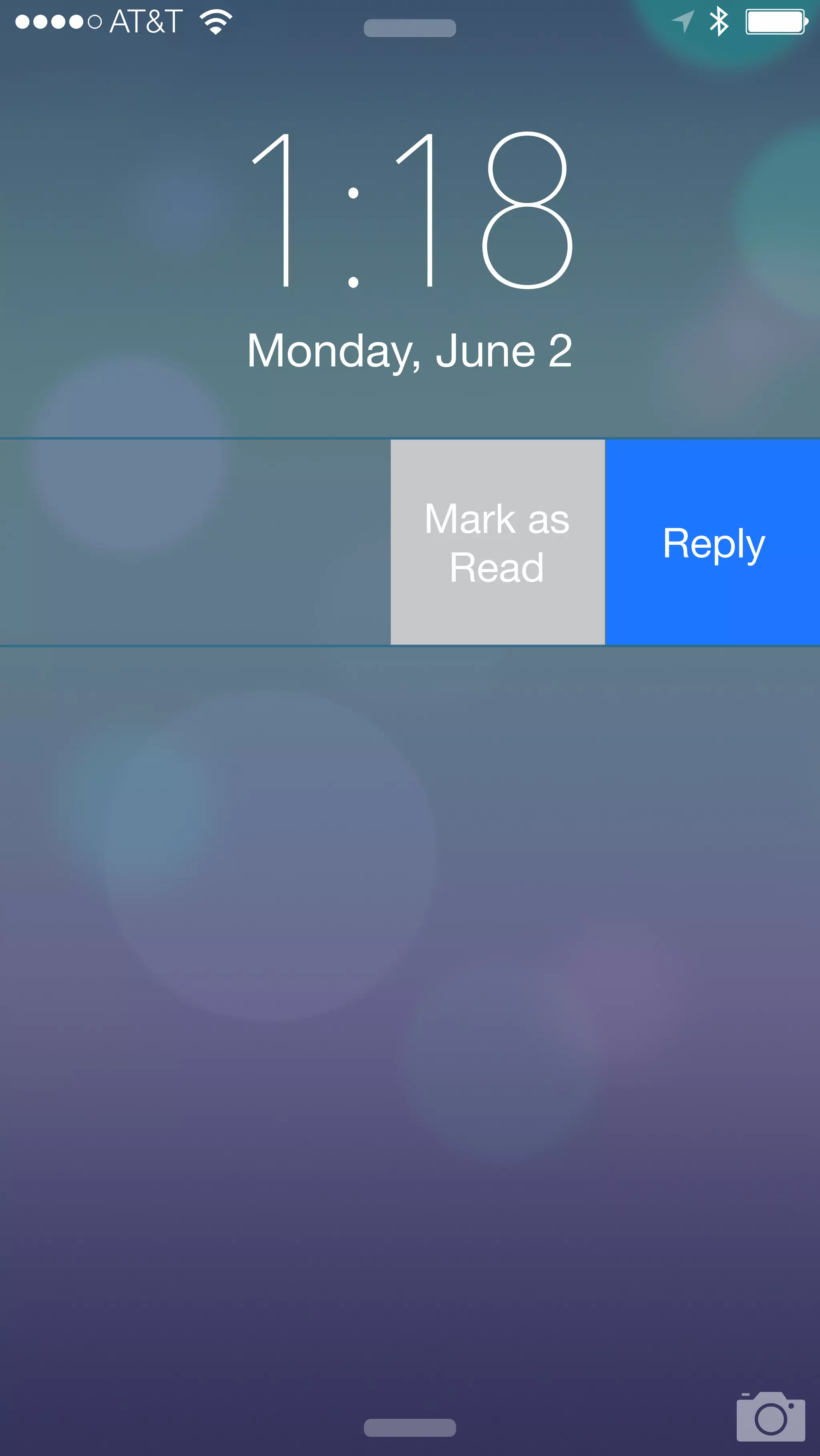 AT&T 
1:18 Monday, June 2 
Mark as 
Read Reply 
 