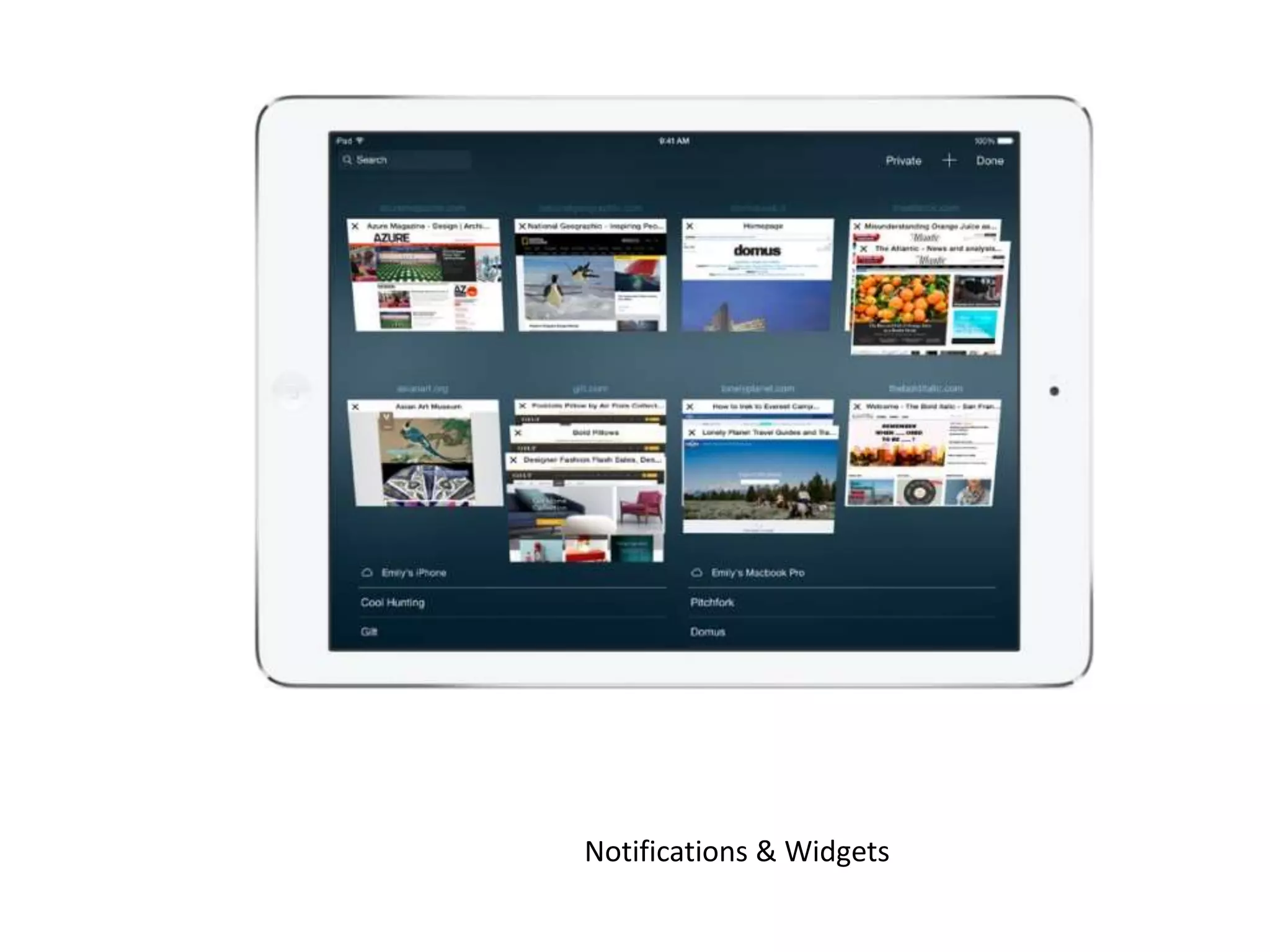 Notifications & Widgets