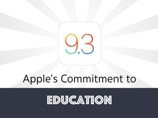 Apple’s Commitment to
Education
 