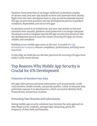 iOS App Security Checklist | Best Practices for Building Secure Swift ...