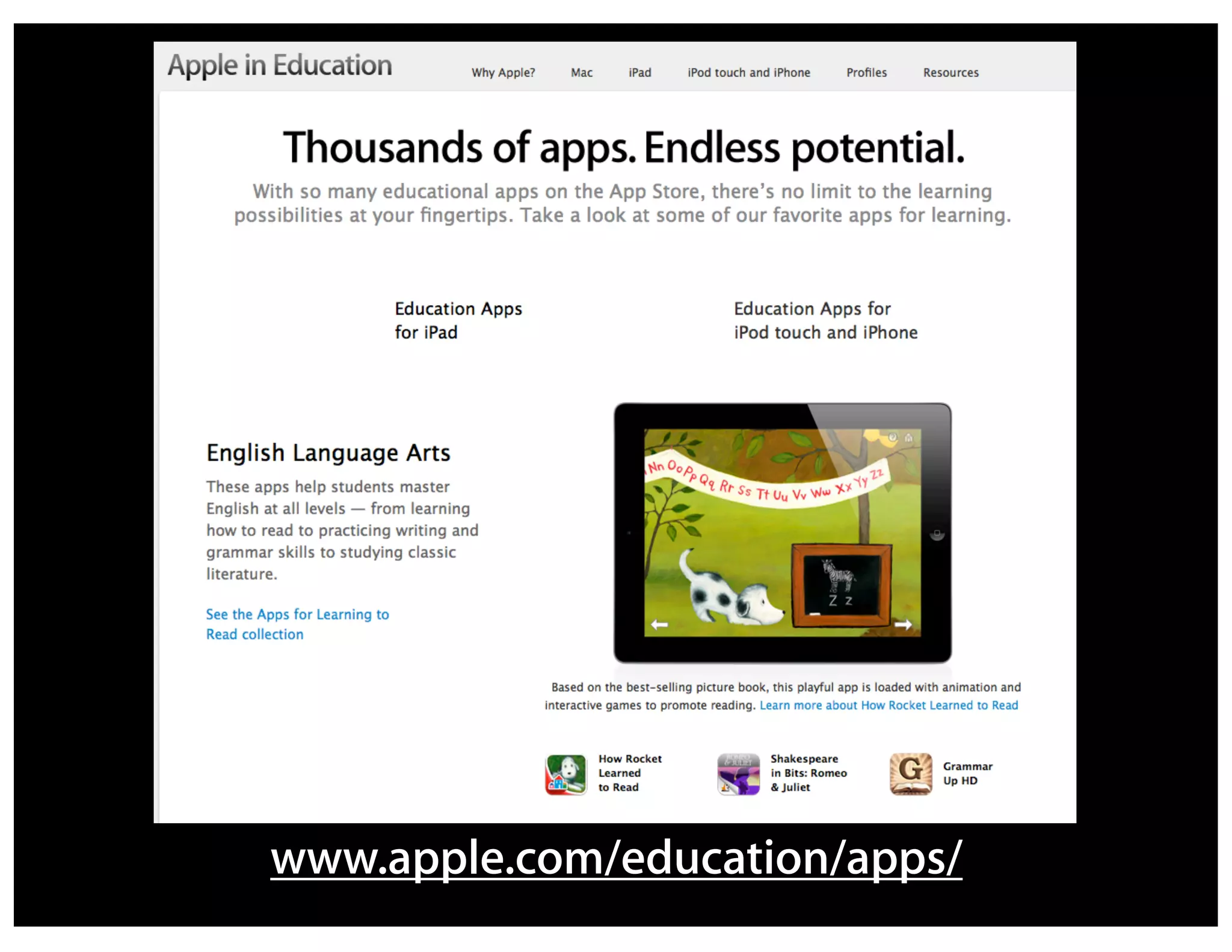 www.apple.com/education/apps/
 