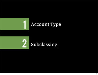 1   Account Type



2   Subclassing




                   75
 