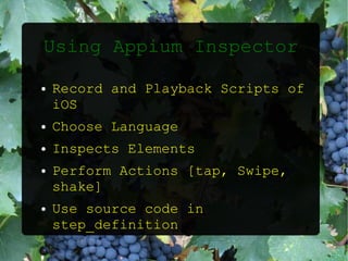 iOS Automation with Cucumber, Appium and Saucelabs | ODP