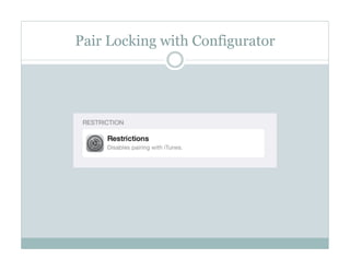 Pair Locking with Configurator
 