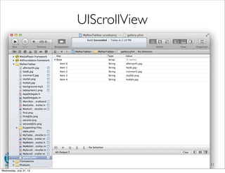 UIScrollView
by Eakapong Kattiya www.ibluecode.com eak.k@ibluecode.com +66 086-673-2111
Wednesday, July 31, 13
 