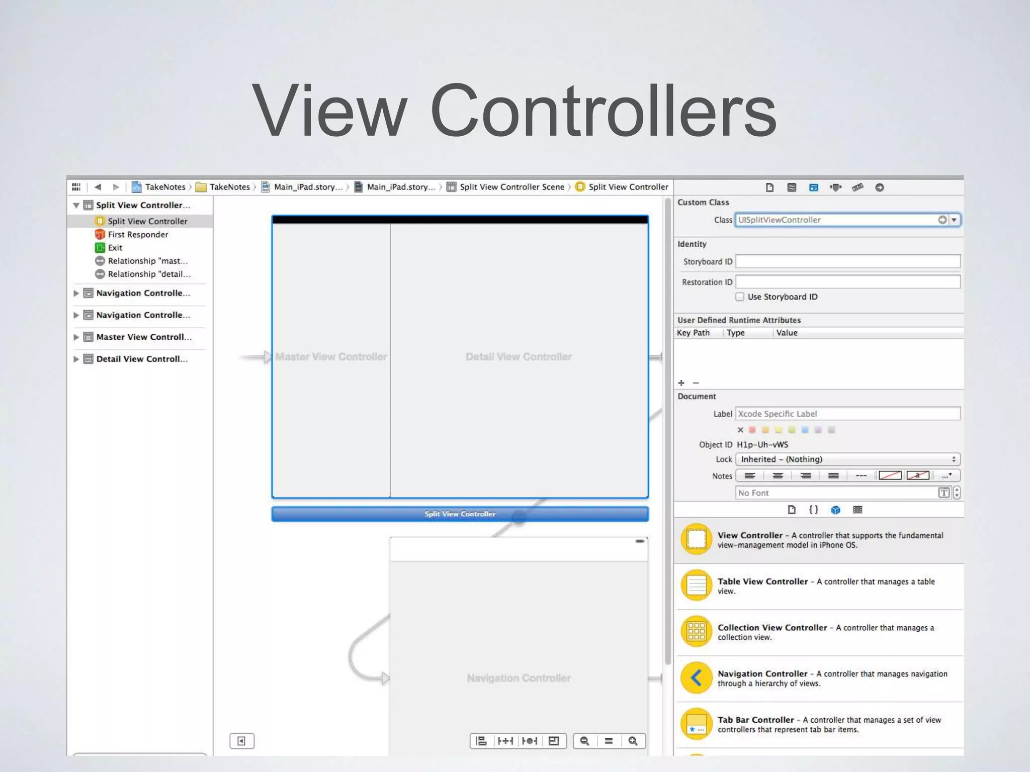 View Controllers 
 