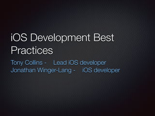 iOS development best practices | PDF