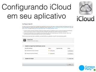Conﬁgurando iCloud
 em seu aplicativo
 