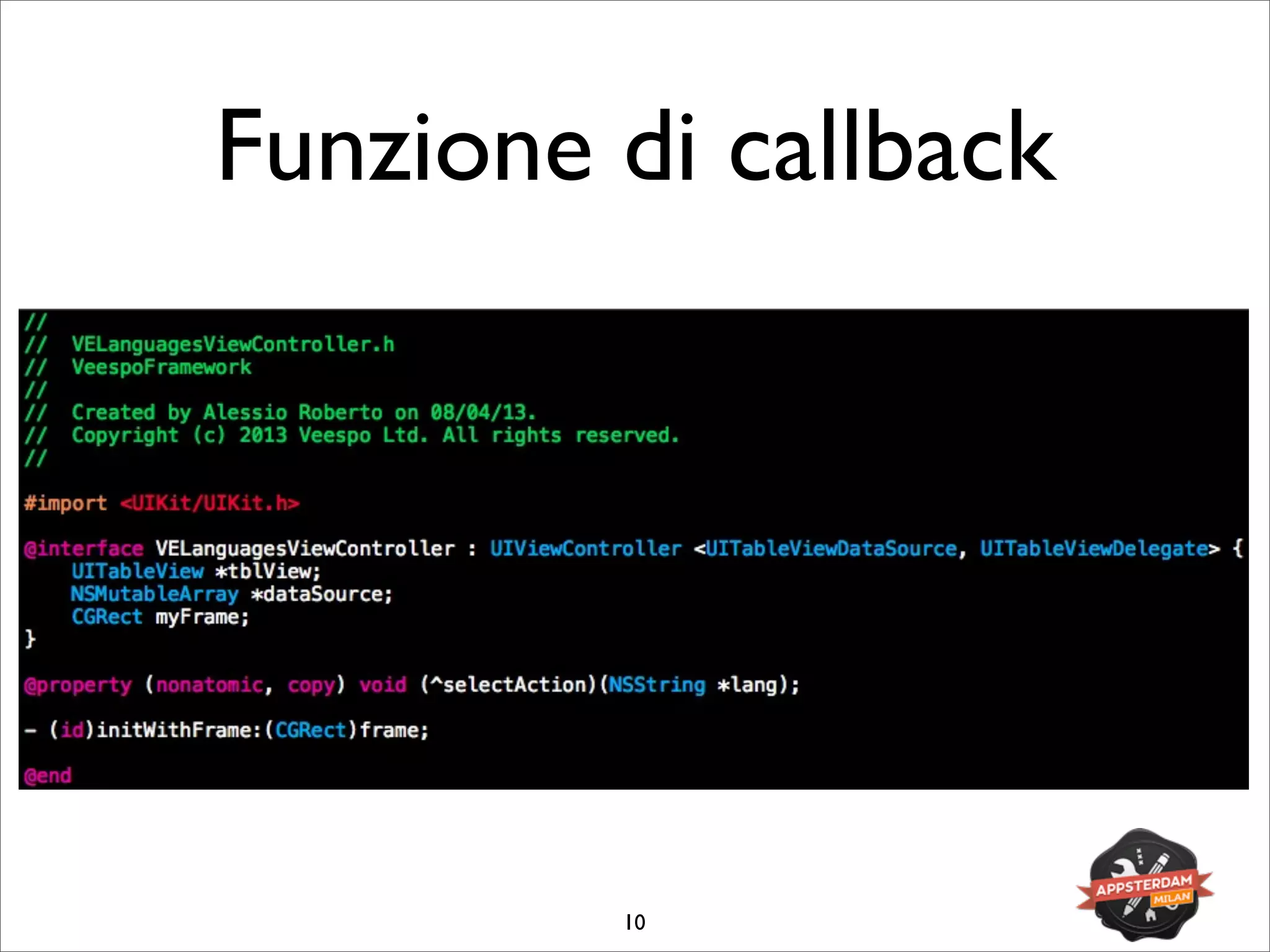 Funzione di callback
10
 