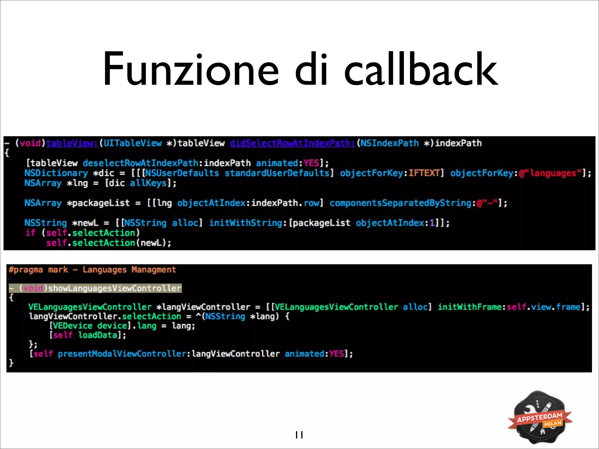 Funzione di callback
11
 