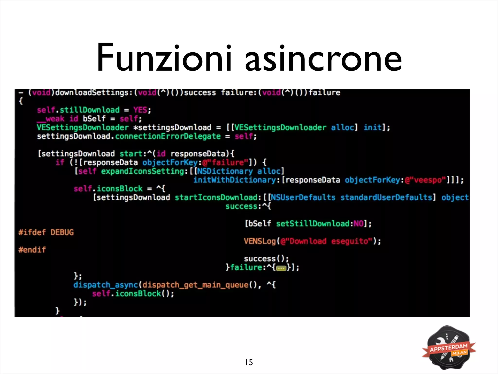 Funzioni asincrone
15
 