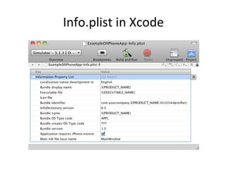 Info.plist in Xcode
 
