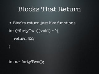 iOS Development with Blocks Slide 6