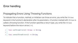 Error handling