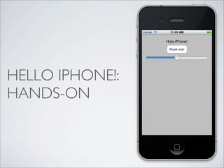 HELLO IPHONE!:
HANDS-ON
 