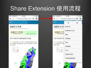 Share Extension 使用流程
 