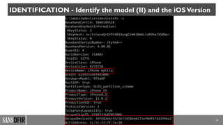 11
IDENTIFICATION - Identify the model (II) and the iOSVersion
 