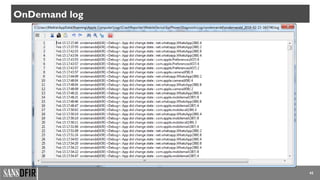 42
OnDemand log
 
