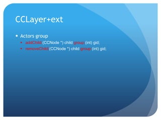 CCNode+extTransform- (CGAffineTransform) nodeToNodeTransform:					(CCNode *) node;- (CGAffineTransform) nodeFromNodeTransform:					(CCNode *) node;