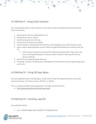 Ios Hacking Book Hacking iOS Applications: A Detailed Testing Guide | PDF