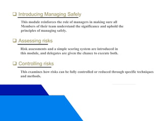 Iosh Module 1 Exercise Example Iosh course online | PPTX