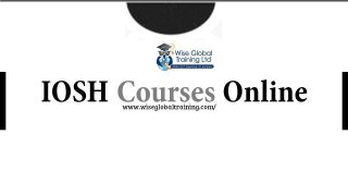 IOSH Training - Online Health and Safety Course