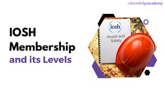 IOSH
Membership
and its Levels
 