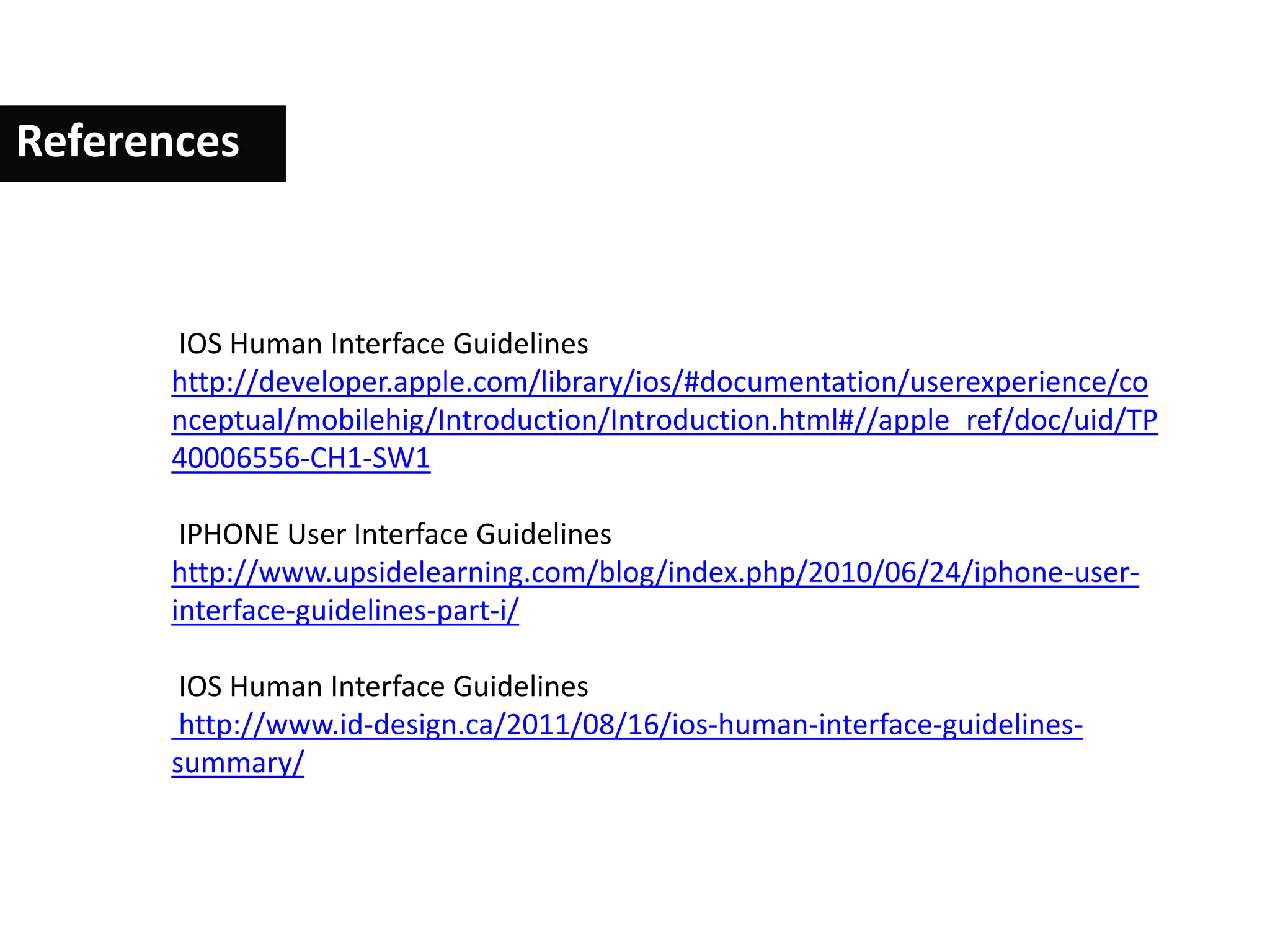 iOS Human Interface Guideline | PPT