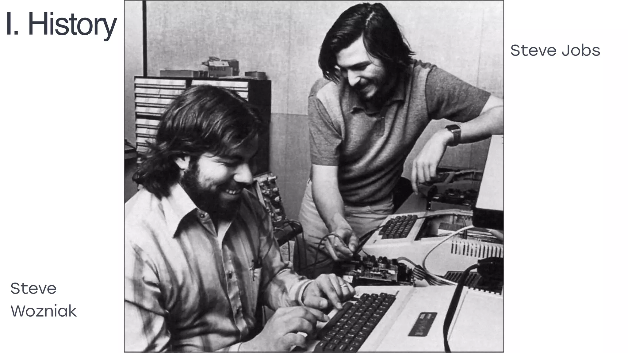 Steve Jobs
Steve
Wozniak
I. History
 