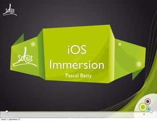 iOS
                       Immersion
                         Pascal Batty




                                        1
mardi 11 décembre 12
 