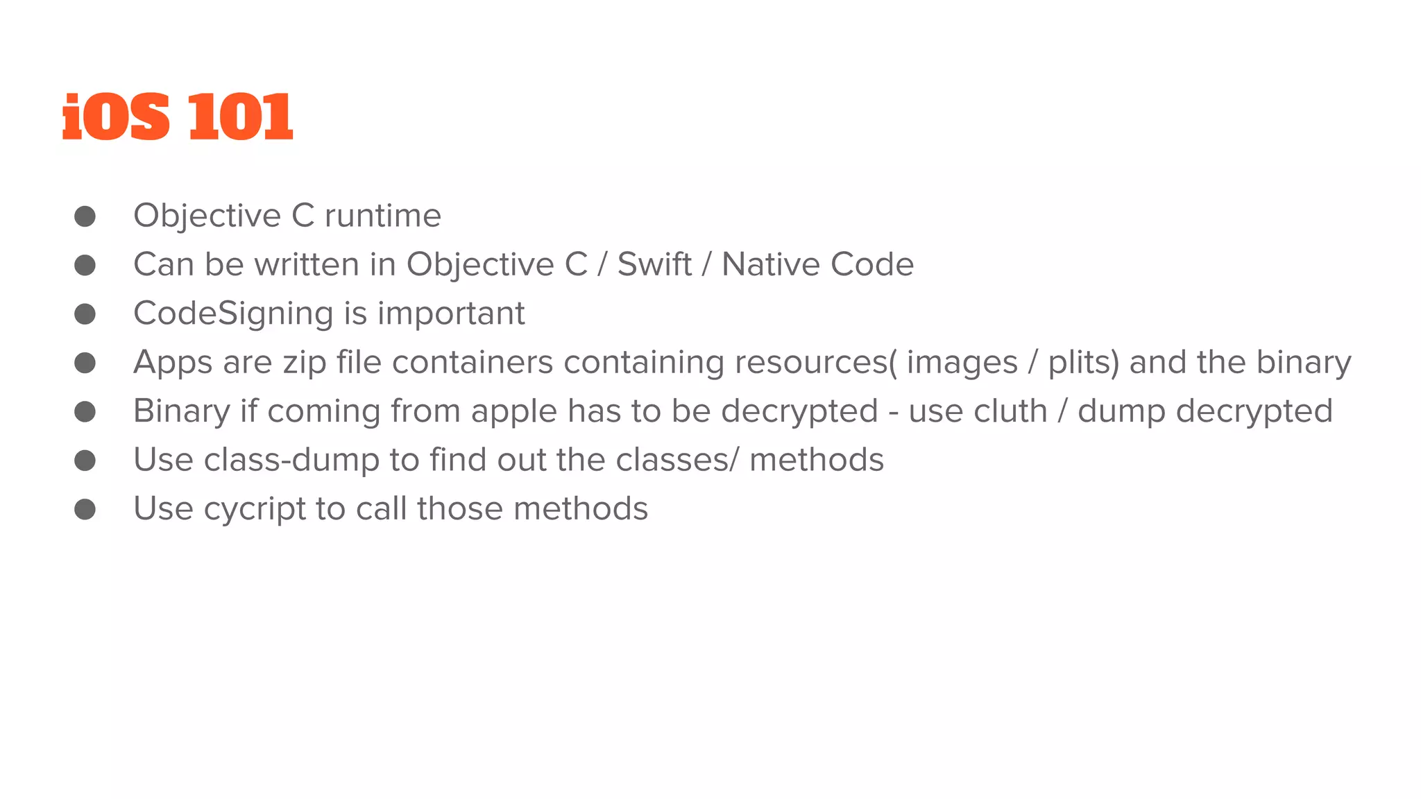 iOS Internals Part -2 | PPT