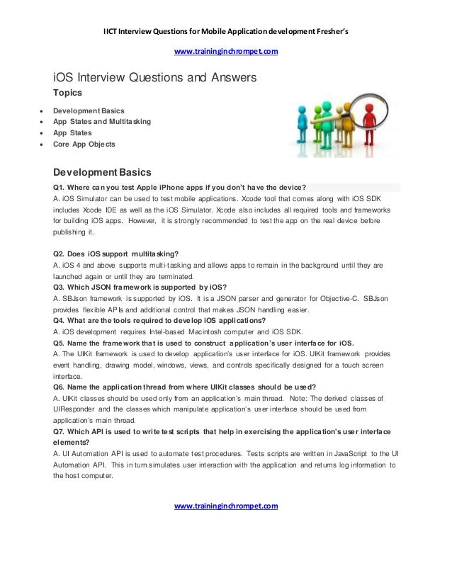 ios interview question and answer iict chromepet multitasking interview questions