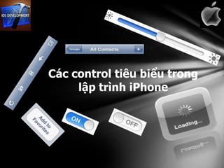Các control tiêu biểu trong
     lập trình iPhone
 