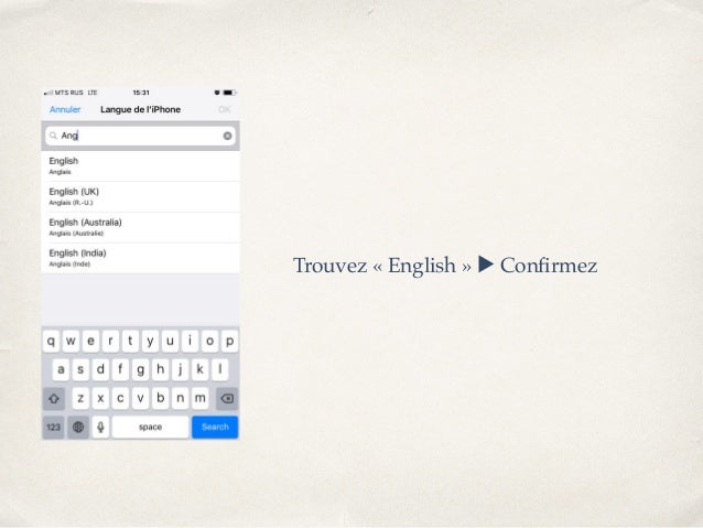 Comment Son Iphone En Anglais Ou Son Ipad Ou Autre Plateforme Ios
