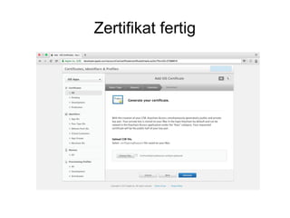 Zertifikat fertig
 