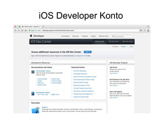 iOS Developer Konto
 