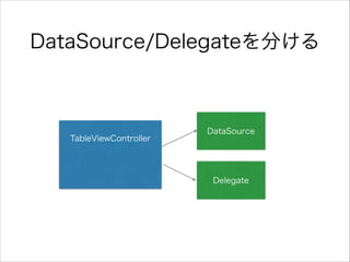 DataSource/Delegate֤
!
TableViewController
DataSource
Delegate
 