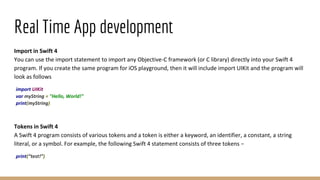 Basic iOS Training with SWIFT - Part 1 | PPT