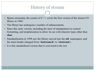 Iostream in c++ | PPTX