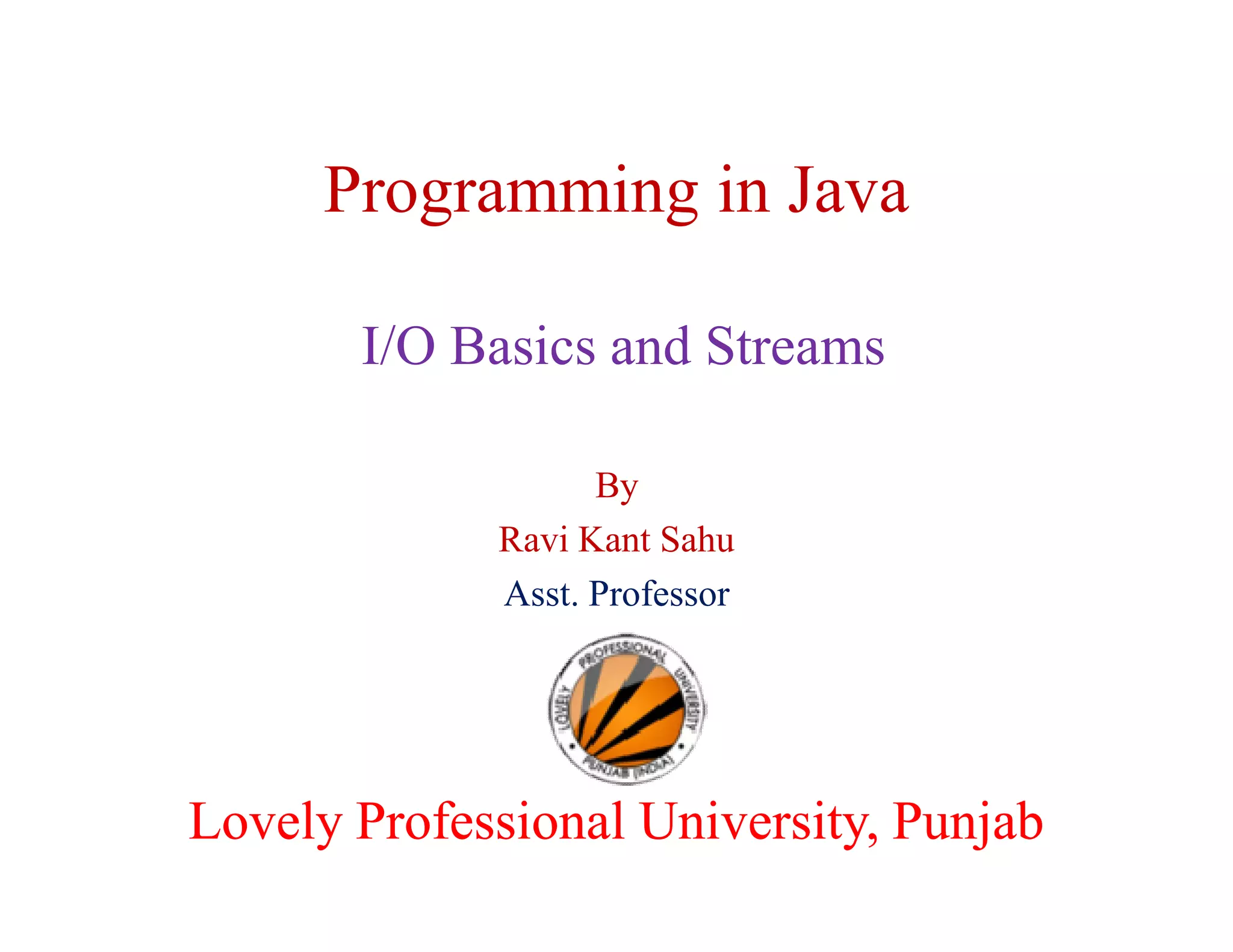 Basic IO | PPT