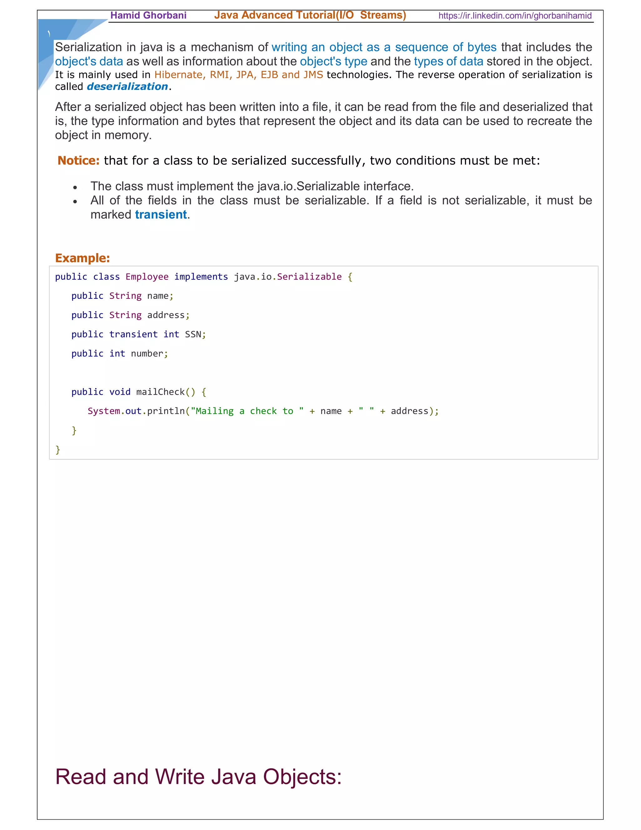 Java I/o streams | PDF