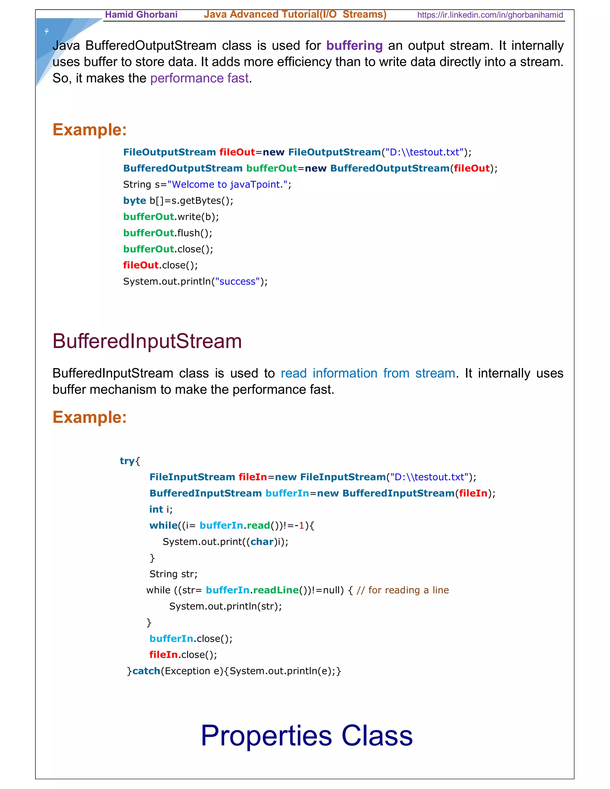 Java I/o streams | PDF