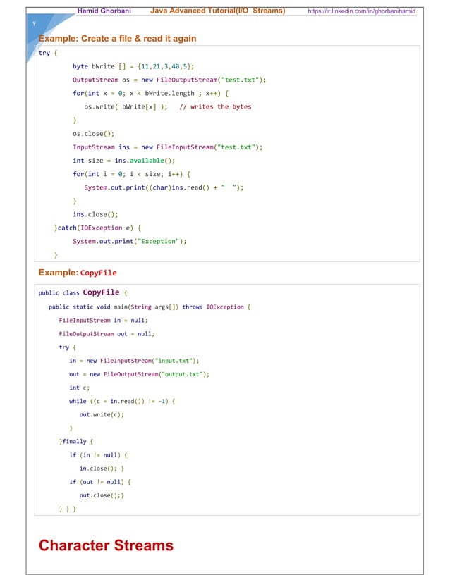 Java I/o streams | PDF