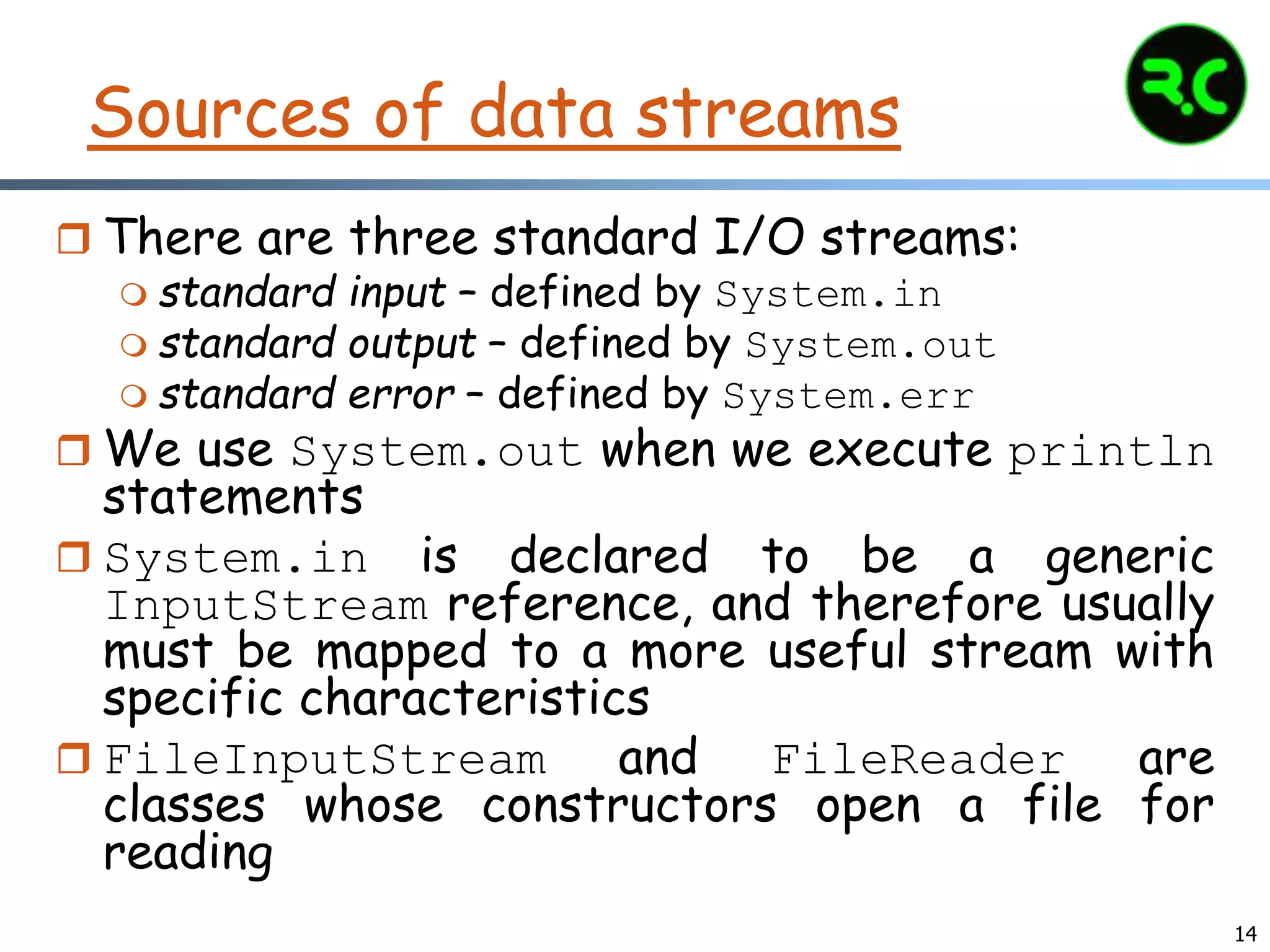I/O Streams | PPTX