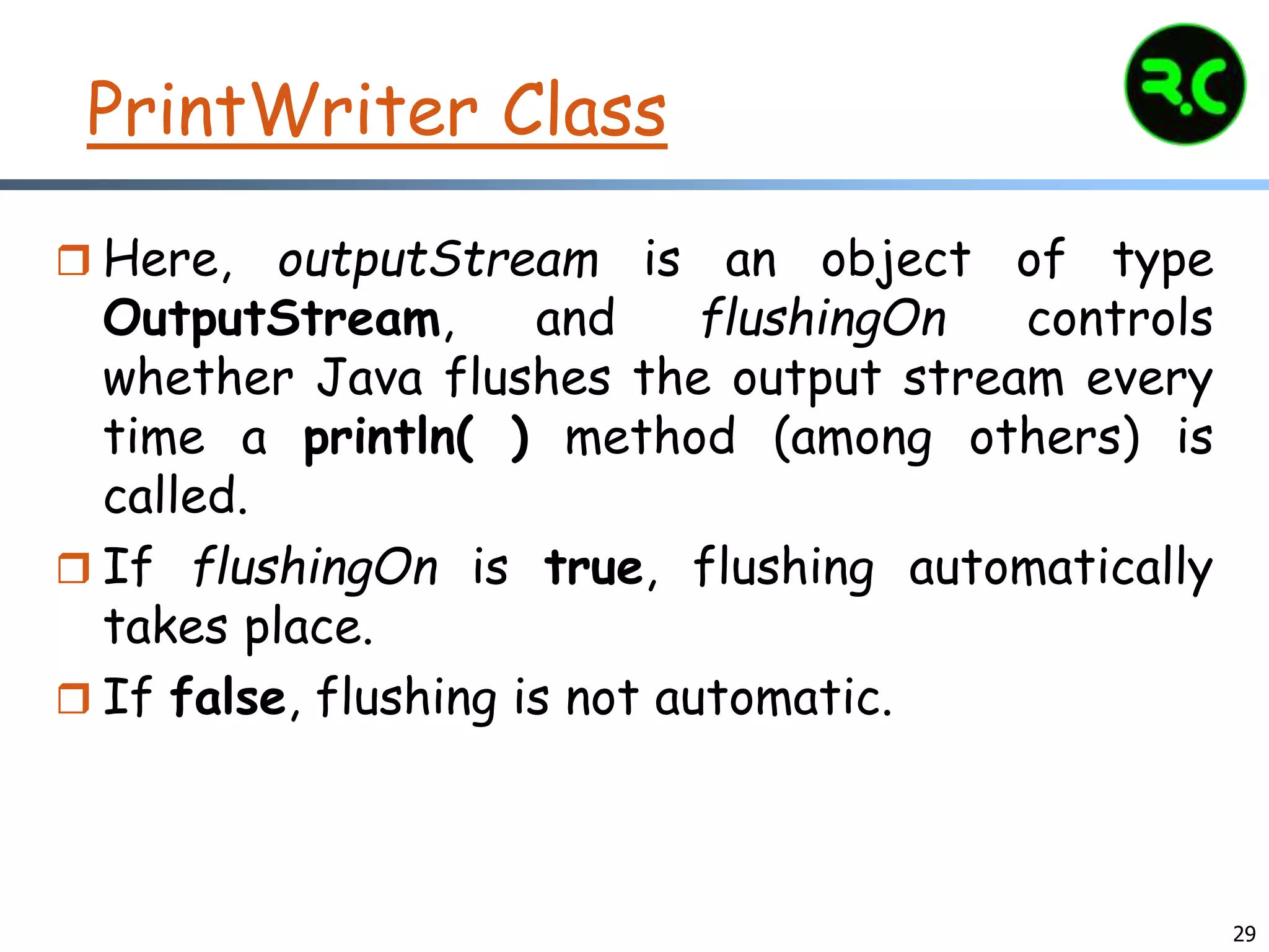 I/O Streams | PPTX