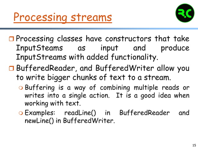 I/O Streams | PPTX